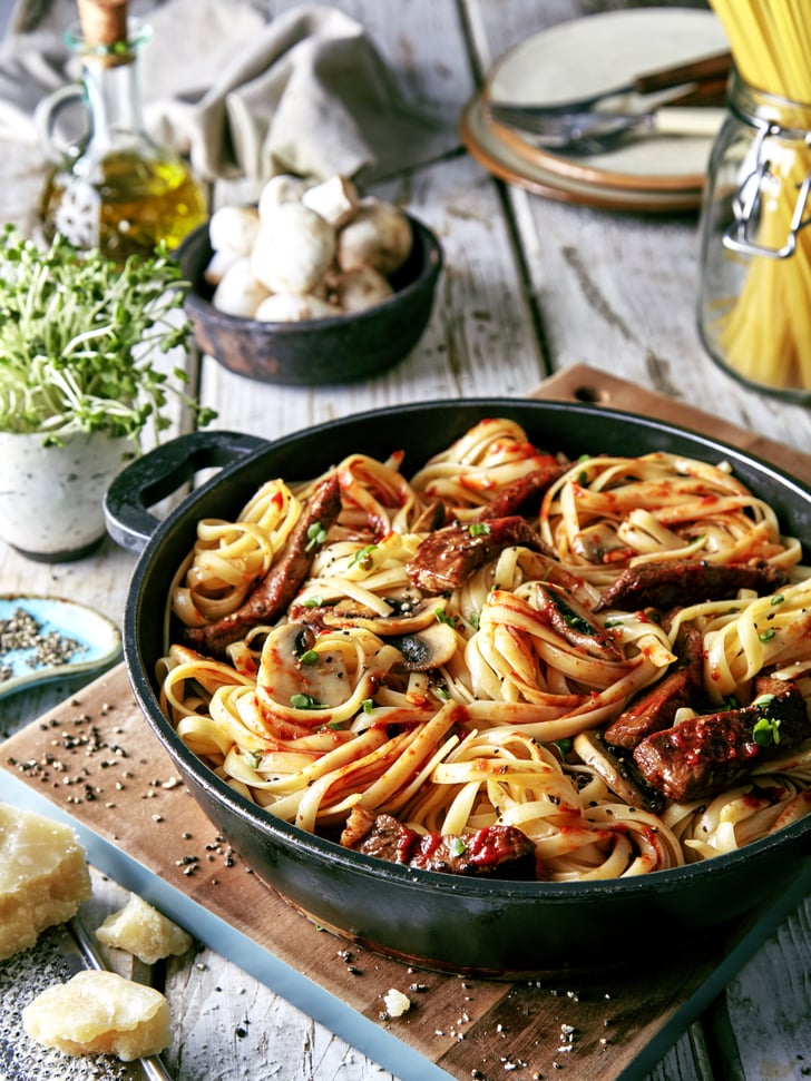 Steak Mushroom Pasta POPSUGAR Middle East Food