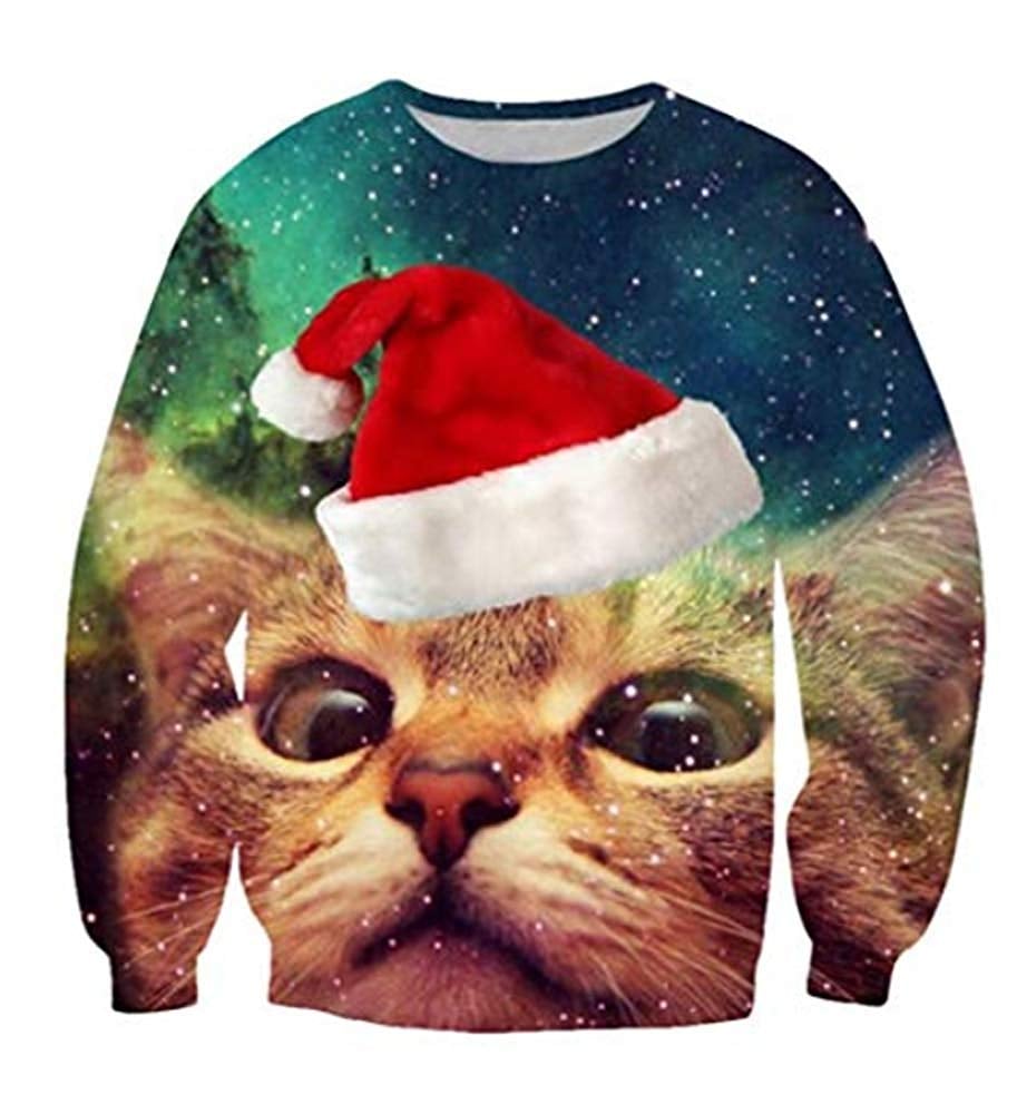 Holiday cat sweater hot sale