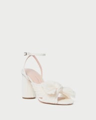 Loeffler Randall Camellia Pearl Pleated Bow Heel
