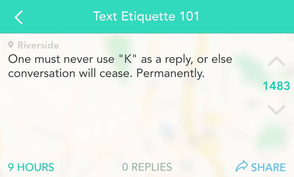 Thou shalt not use the letter K.