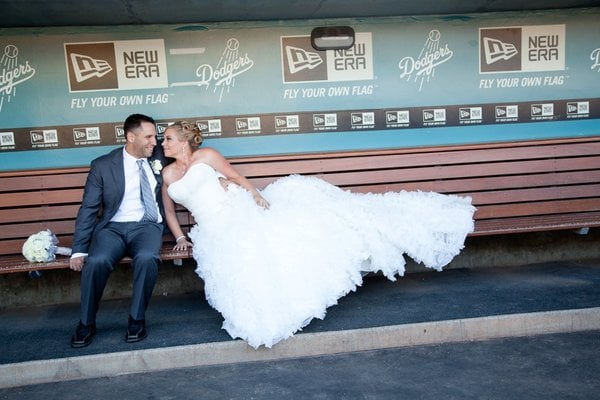 Dugout Wedding Pose