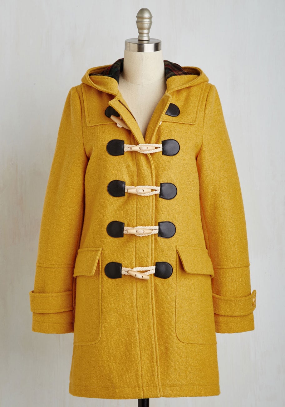 yellow toggle coat