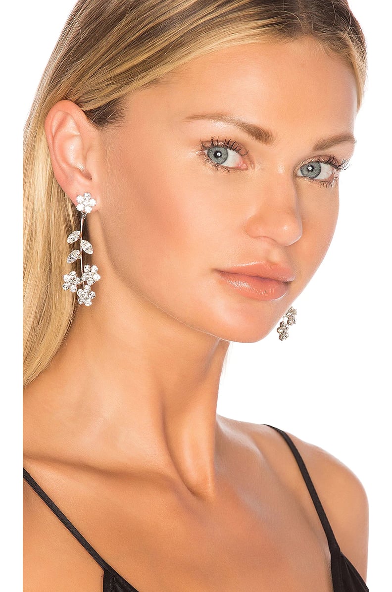 Statement Wedding Earrings: Jennifer Behr Violet Dangle Earrings in Crystal