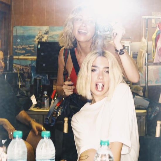 Dua Lipa Blond Hair at the 2018 American Music Awards