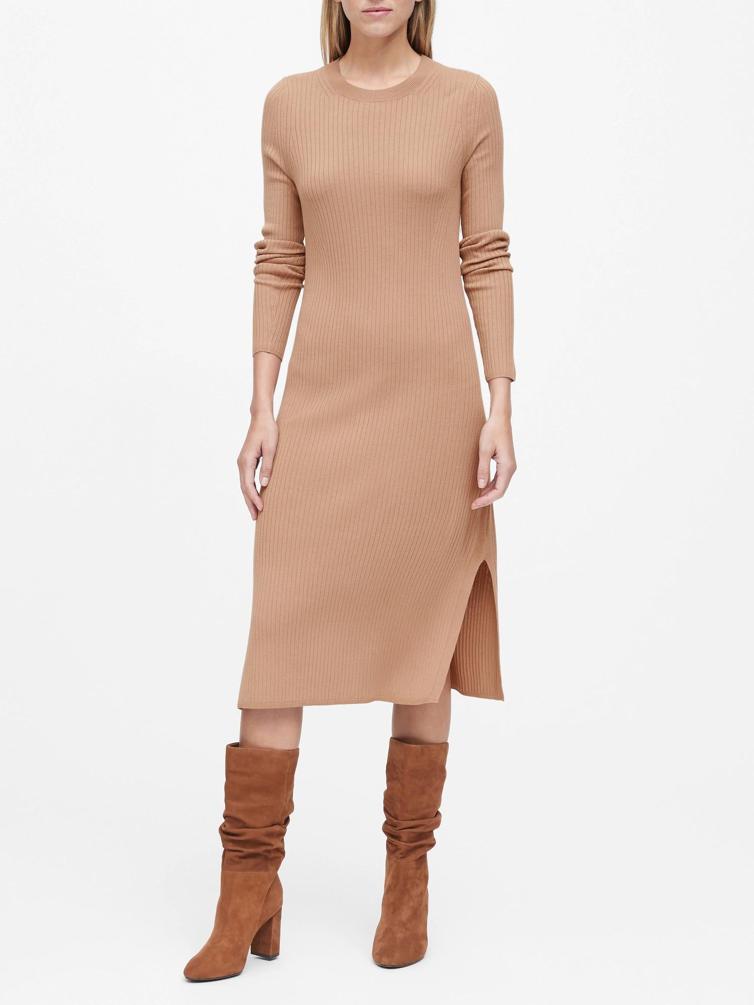 Calf length sweater dress sales