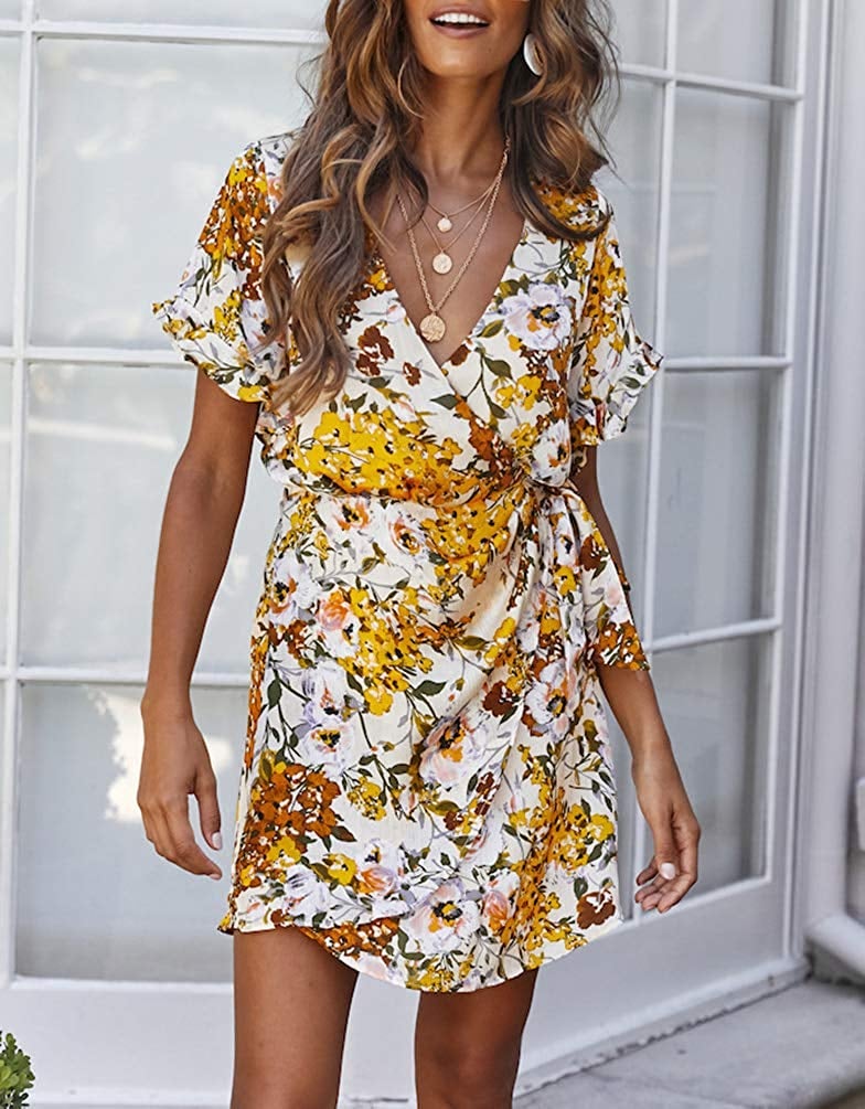 Floral Wrap Dress