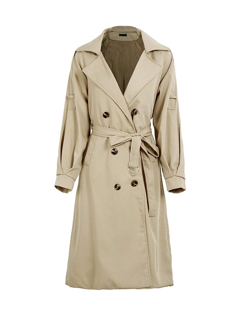 BerryGo Women's Double Breasted Belted Long Trench Coat