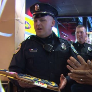 Police Officers Throw Party For Autistic Child