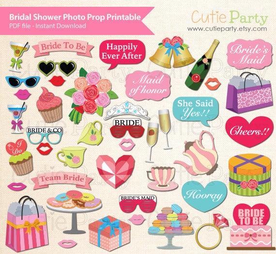 Colorful Photo Booth Props