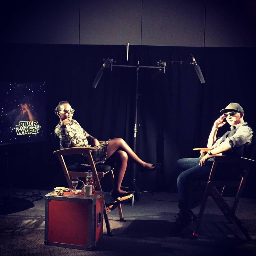 "That press junket life. With partner in crime @dilokritbarose @starwars #TheForceAwakens #internationalflex."