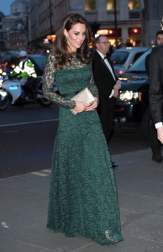 Kate Middleton's Green Temperley Gown Portrait Gala 2017
