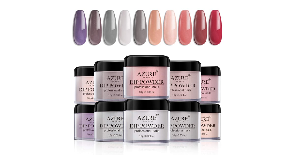 Dip Powder Nails Colour Set by Azure Beauty Best AtHome Dip Powder Nail Kits POPSUGAR