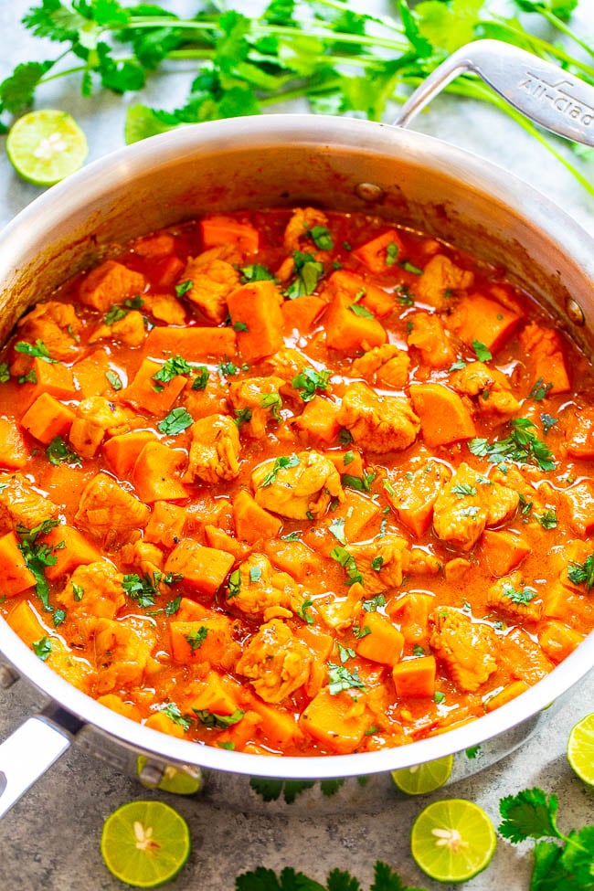 Coconut Lime Chicken and Sweet Potato Curry