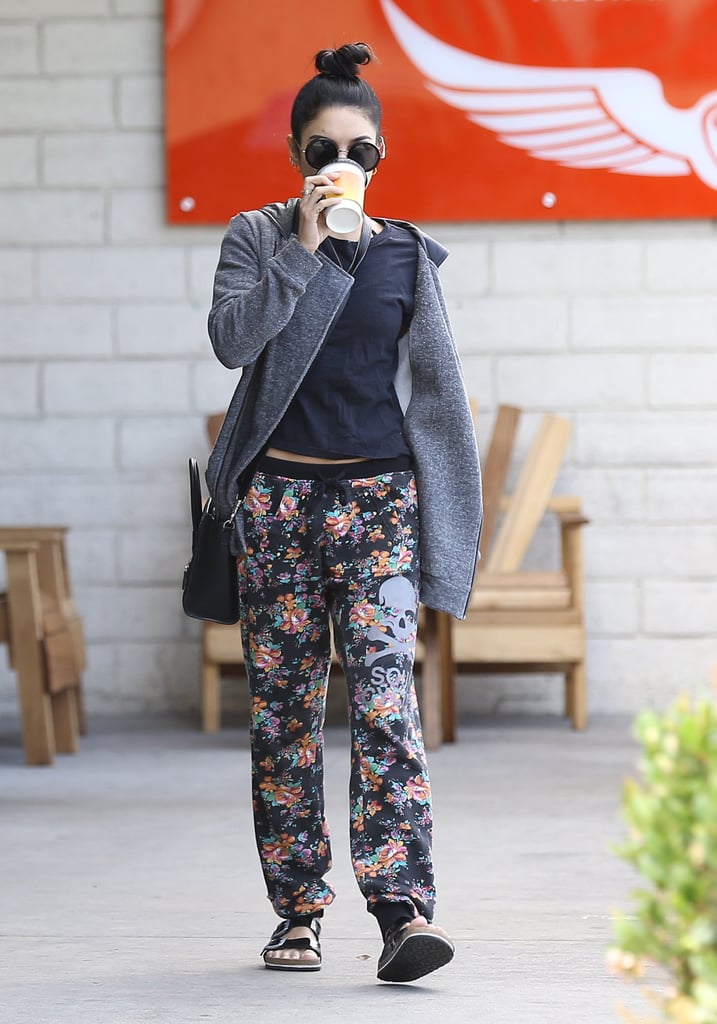 Vanessa Hudgens fueled up with a cup of java in LA on Thursday.