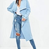 Gigi Hadid Wearing a Light Blue Coat | POPSUGAR Fashion