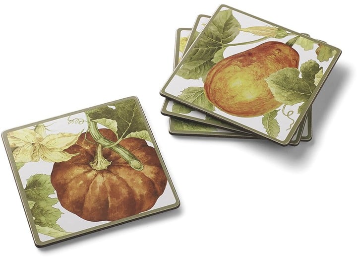 Williams Sonoma Botanical Pumpkin Coasters