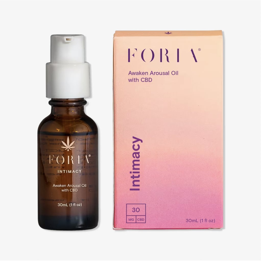 Foria Intimacy Awaken Arousal Oil with CBD ($34, originally $48)
This all-natural CBD oil is designed for female pleasure. It quickens arousal and intensifies orgasms using CBD along with other plant-based aphrodisiacs.