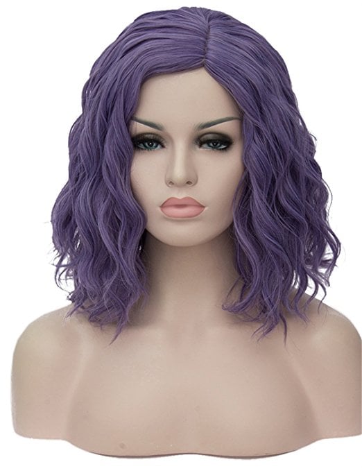 Topwigy Women Cosplay Wig in Purple Gray