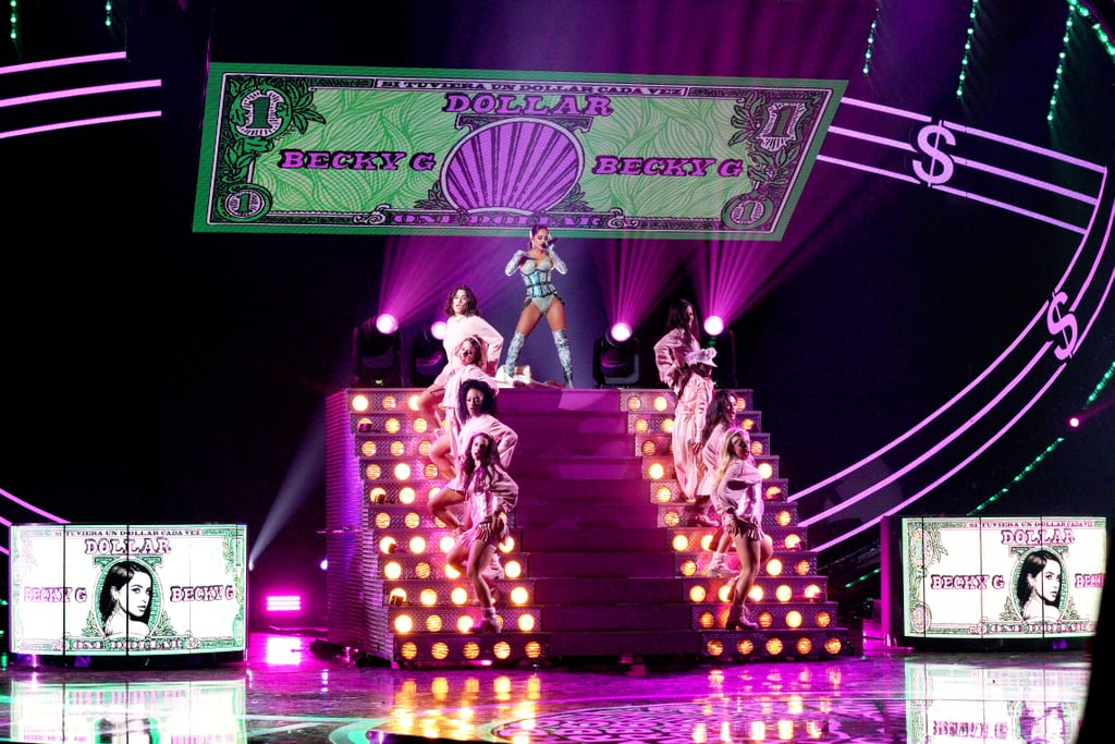 Becky G Performing "Dollar" at the Latin AMAs