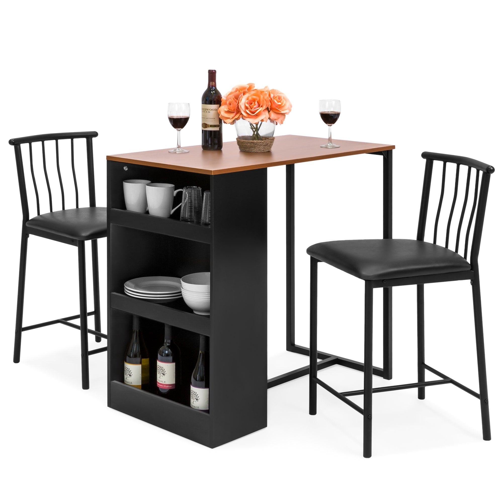 Best Choice Products 36 Inch Wooden Metal Kitchen Counter Height