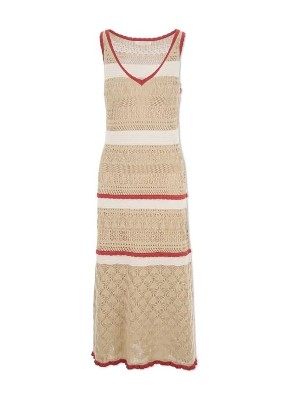 Etcetera Terrain Mixed-Stitch Sweater Dress