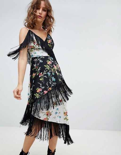 ASOS Design Fringe Cami Midi Dress