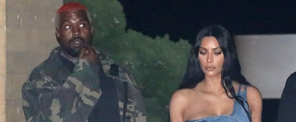Kim Kardashian Denim Outfit With Kanye West February 2019