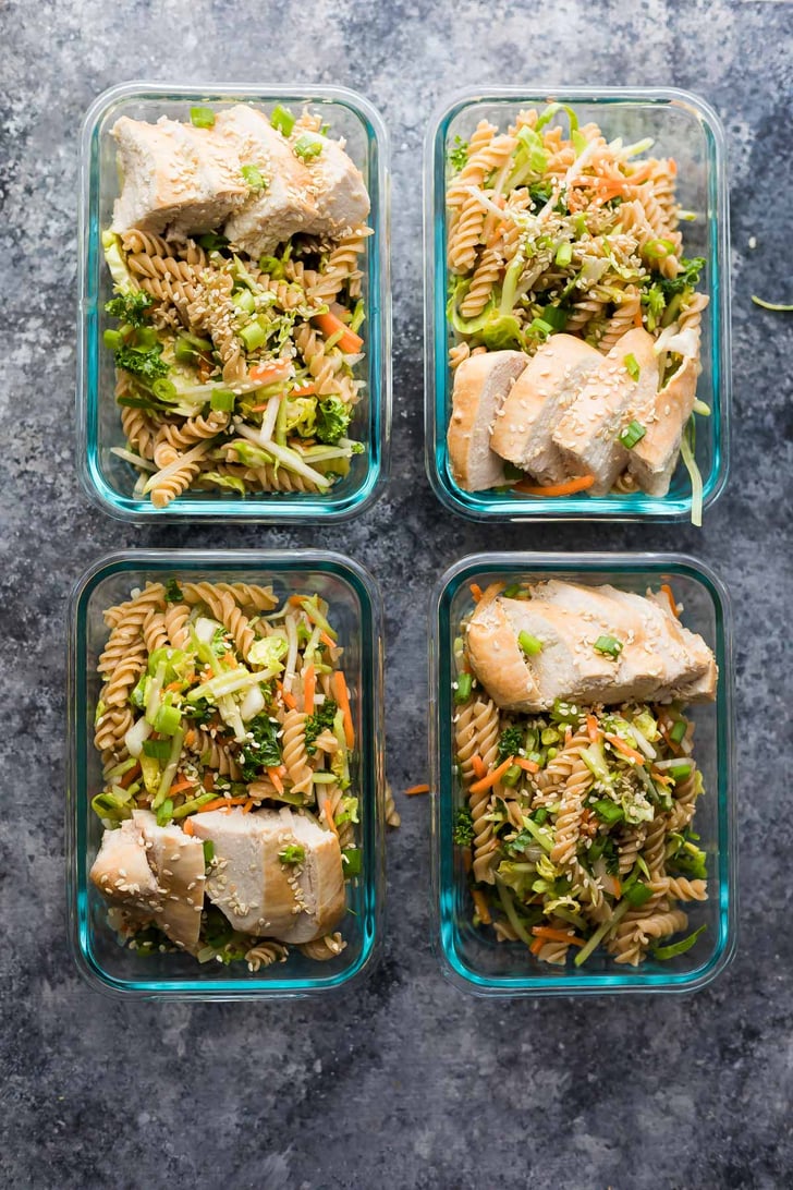 Sesame Chicken Pasta Salad Bowls  Easy Lunch Meal-Prep 