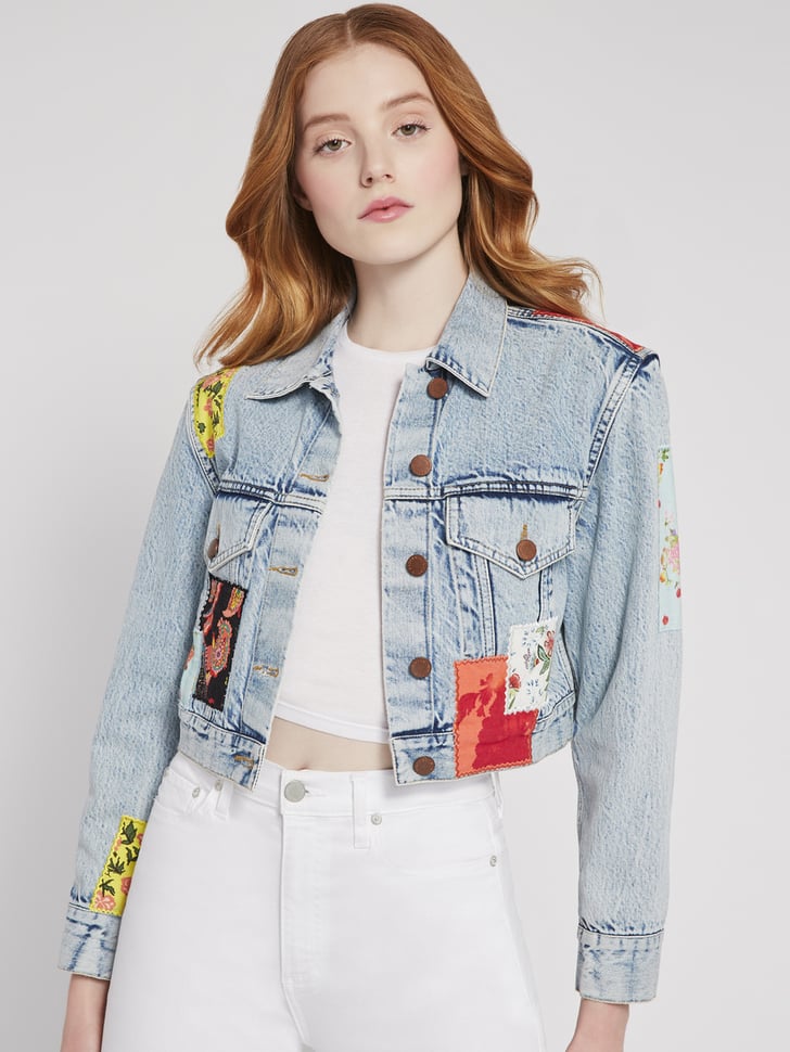 Alice + Olivia Crop Boxy Jacket With Patchwork | Alice + Olivia Sample ...