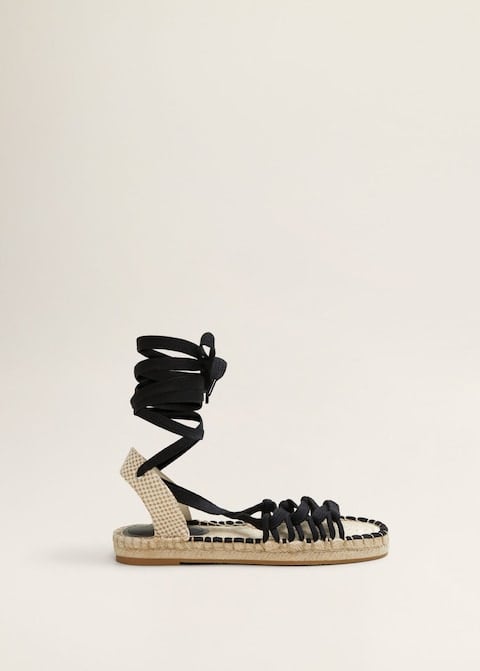 Mango Laces Slingback Espadrilles