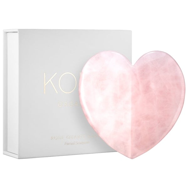 Kora Organics Rose Quartz Heart Facial Gua Sha