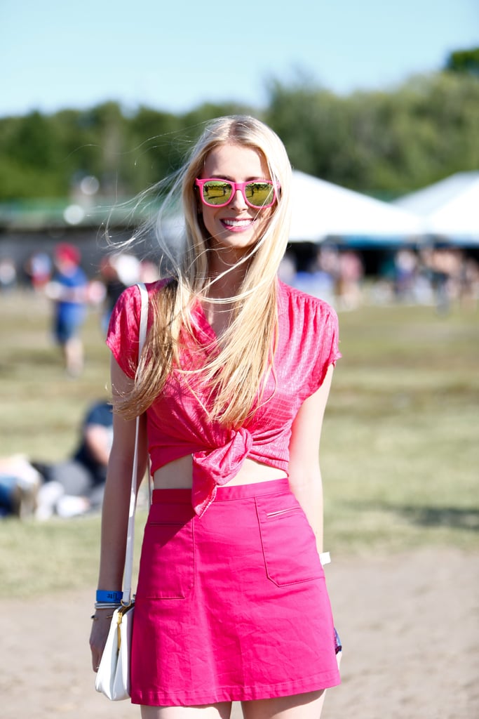 For this festivalgoer, all pink everything was the way to go.