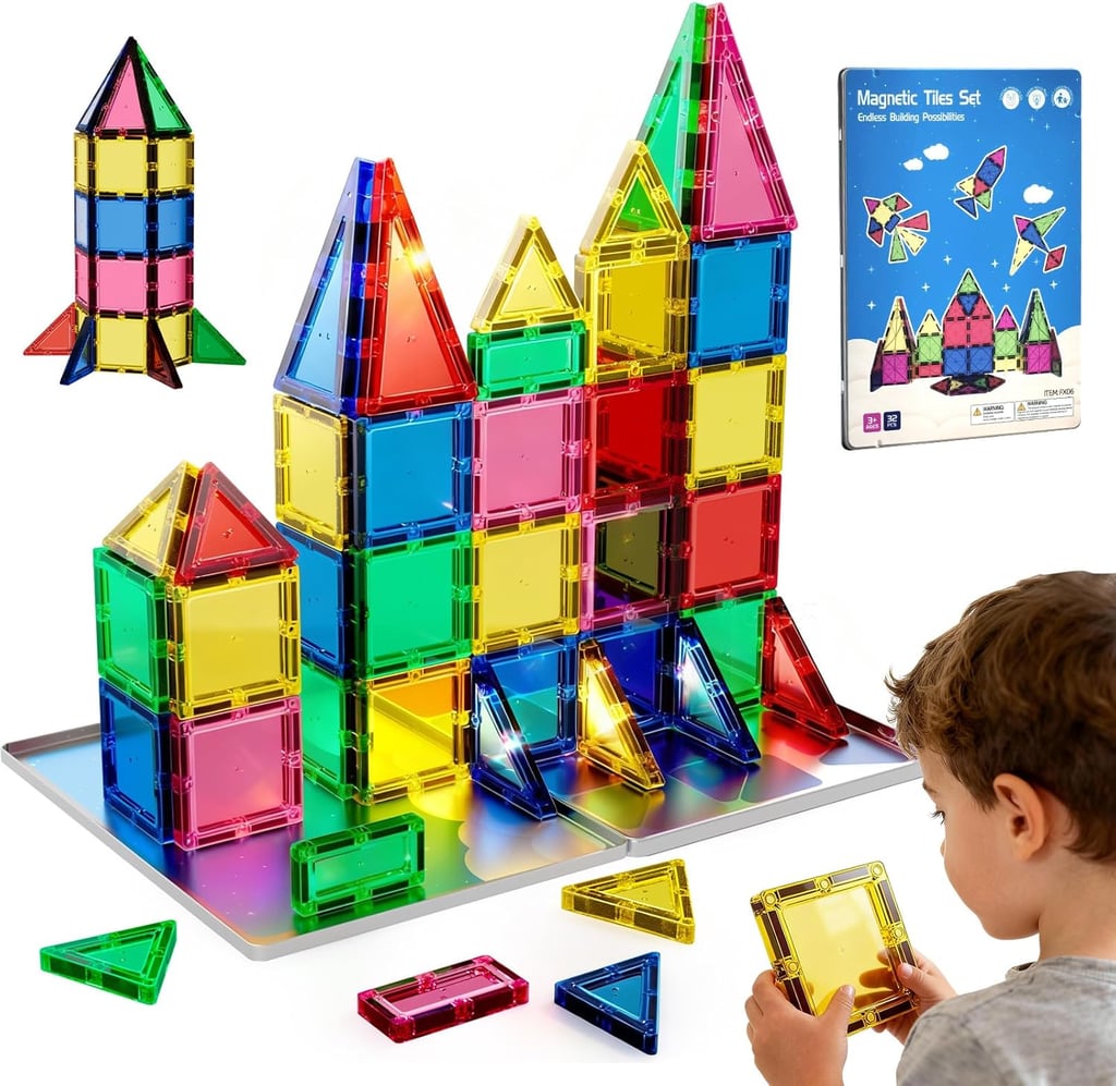 Magna-Tiles Classic 32-Piece Giant Stem Building Set