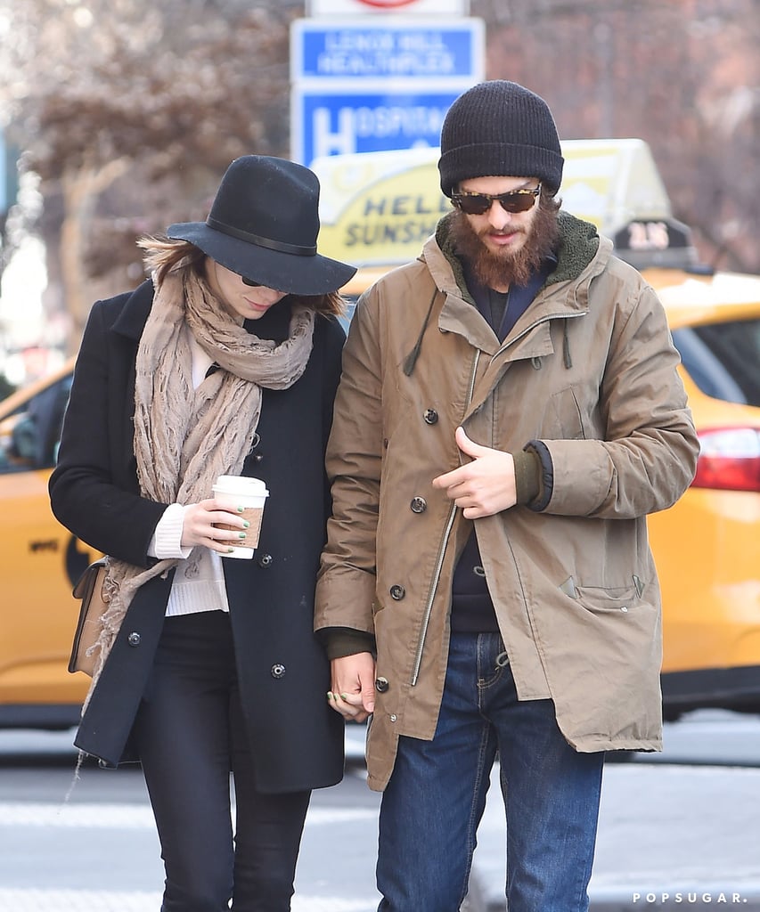 Andrew Garfield and Emma Stone made a Monday morning coffee run in NYC.