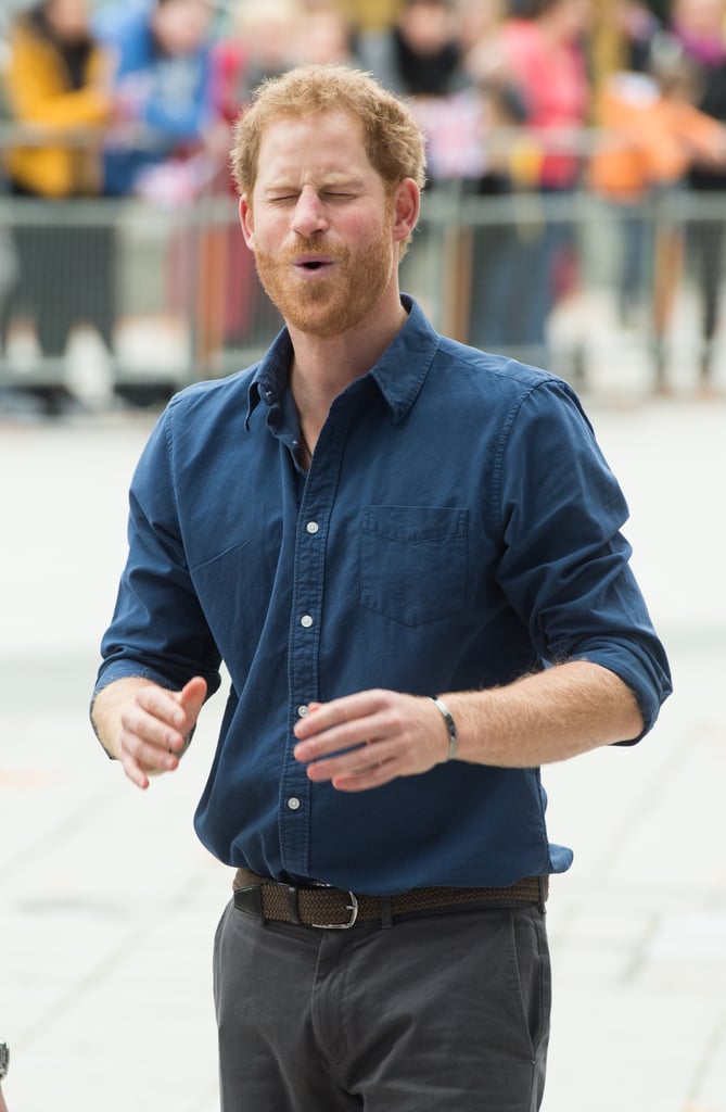 Prince Harry at Russell Youth Centre in Nottingham 2016