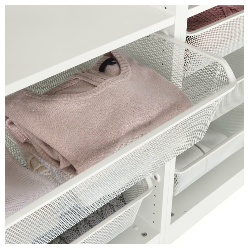 Use Pull-Out Baskets to Organize Folded Laundry