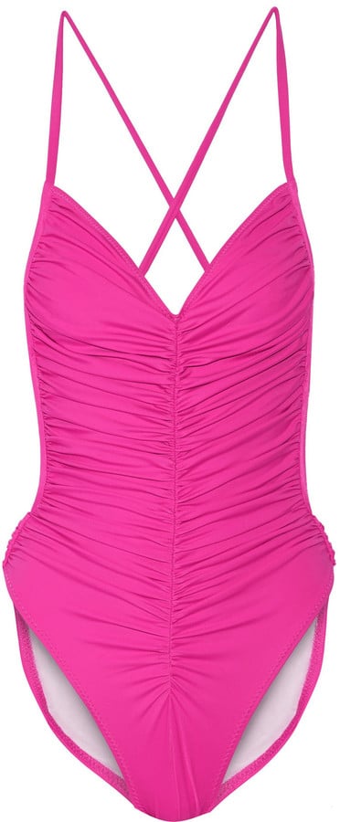 Norma Kamali Butterfly Mio Ruched Swimsuit ($295)