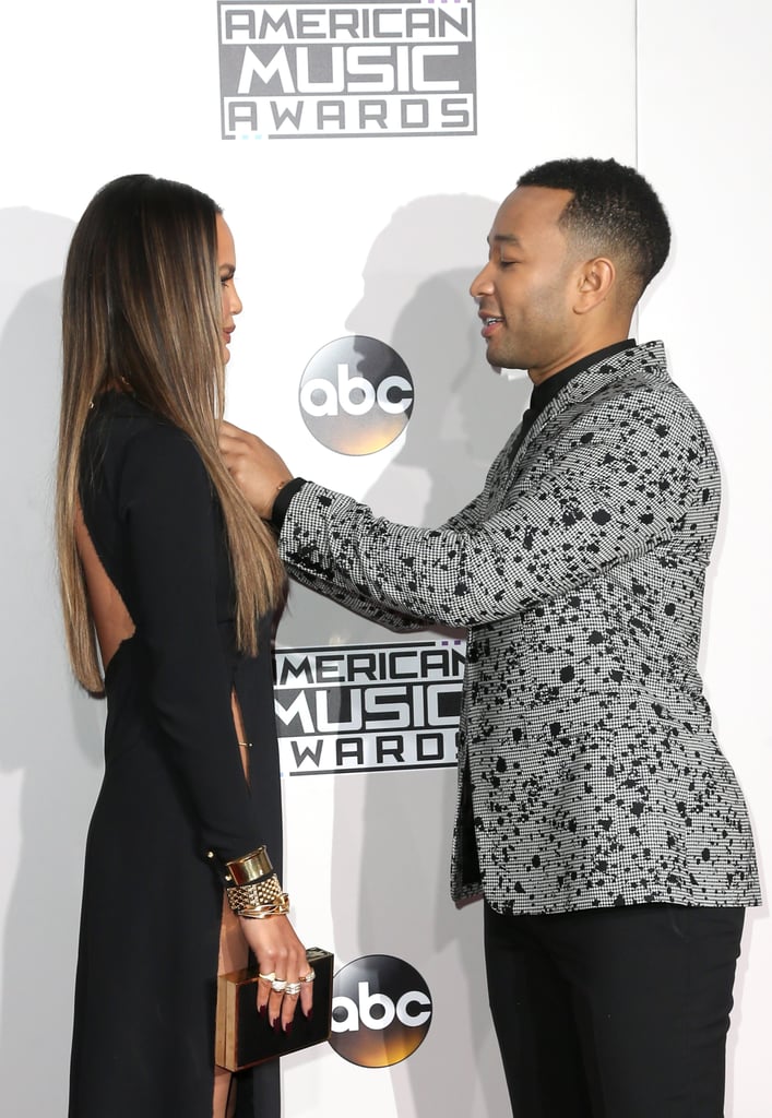 Chrissy Teigen and John Legend at 2016 American Music Awards