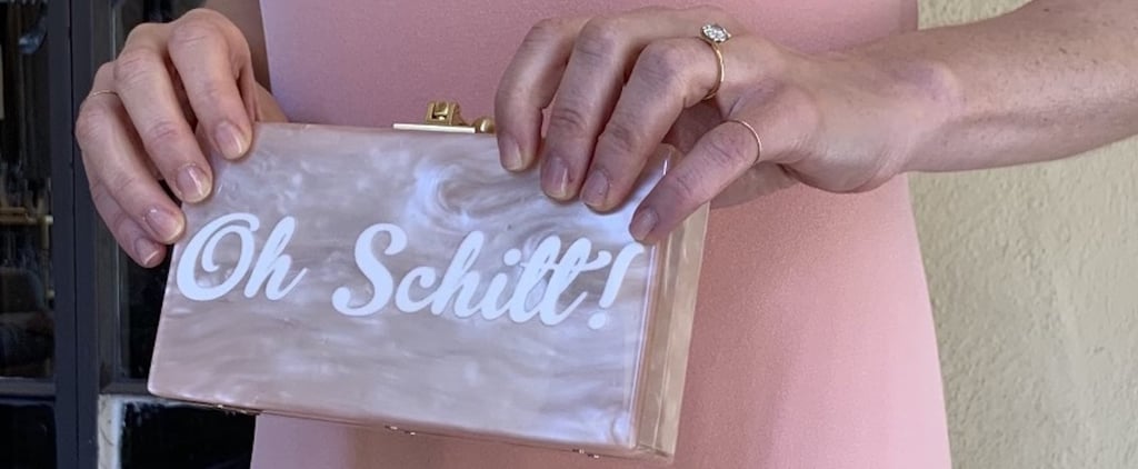 Sarah Levy's "Oh Schitt!" Clutch at SAG Awards 2021