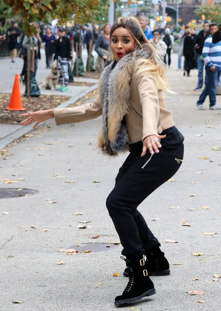 Ciara Filming Music Video in NYC November 2016