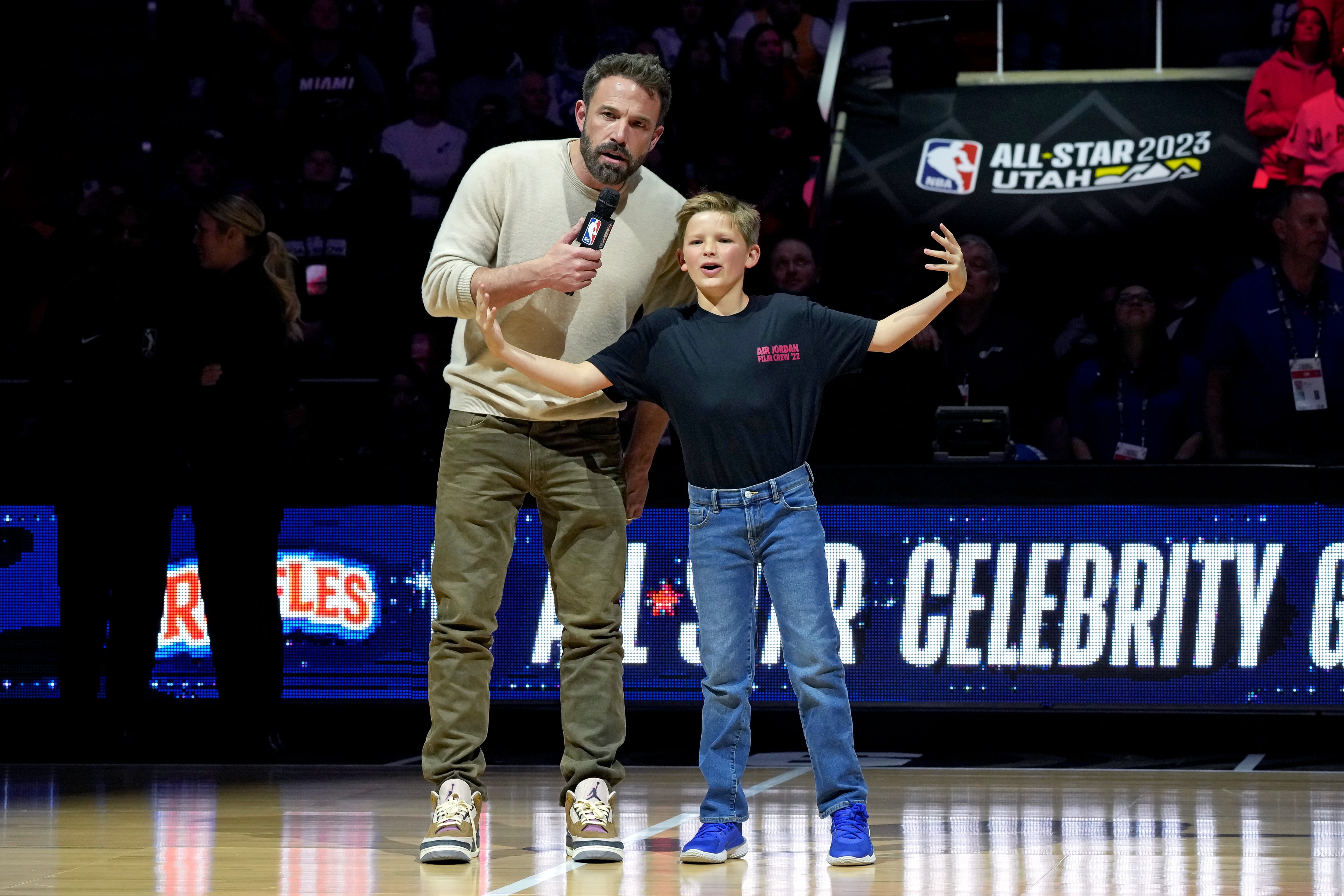 Celebrities hit the court for NBA All-Star Game