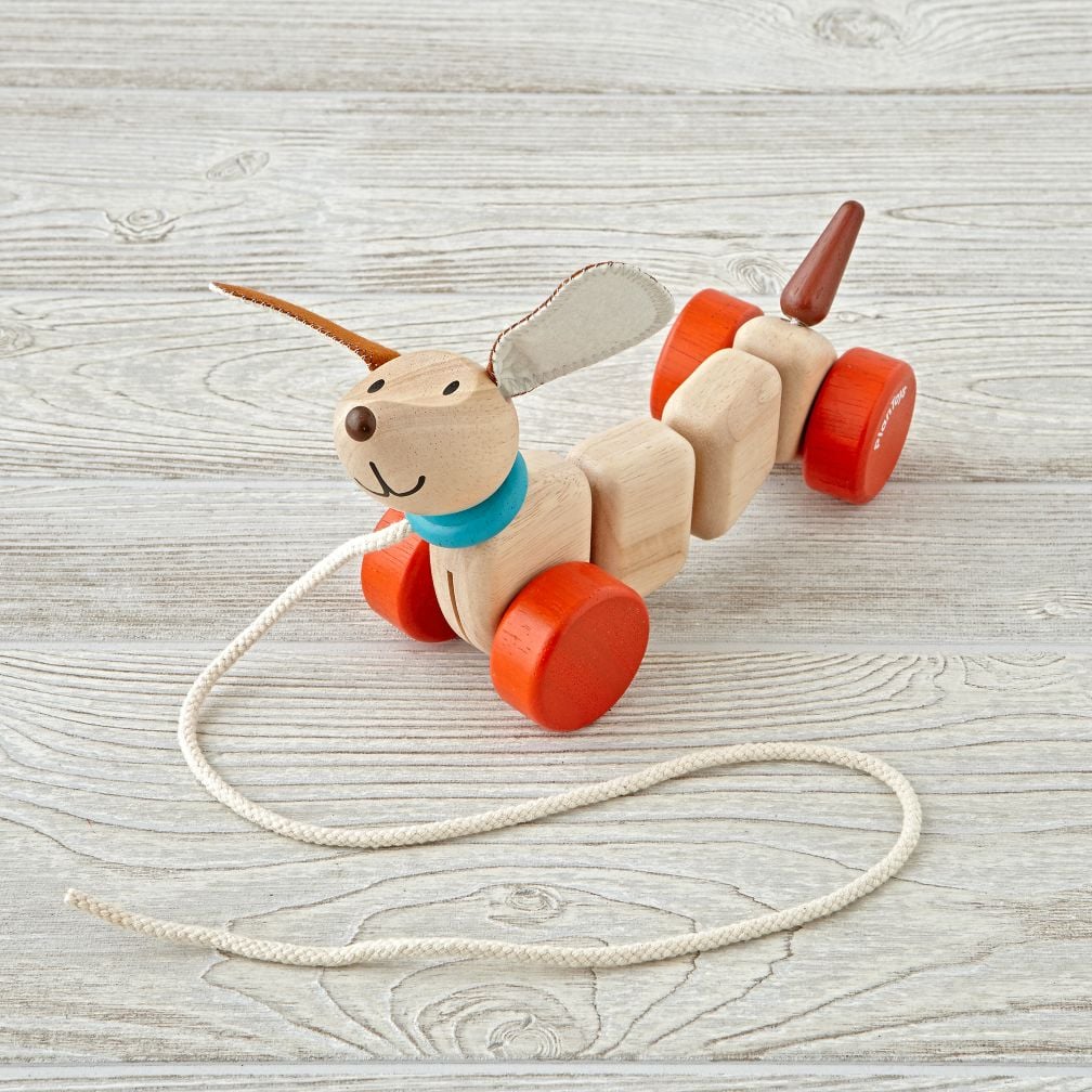 Happy Puppy Wooden Pull Along