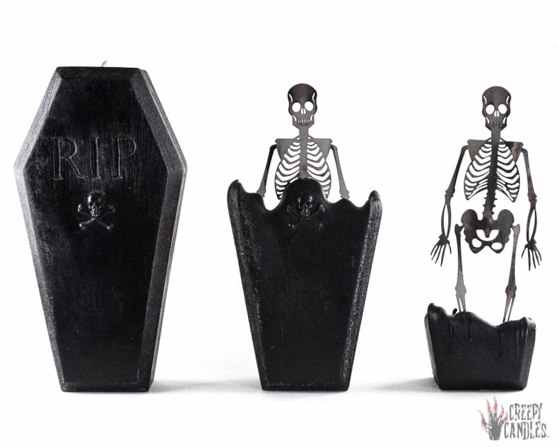Coffin Skeleton Candle