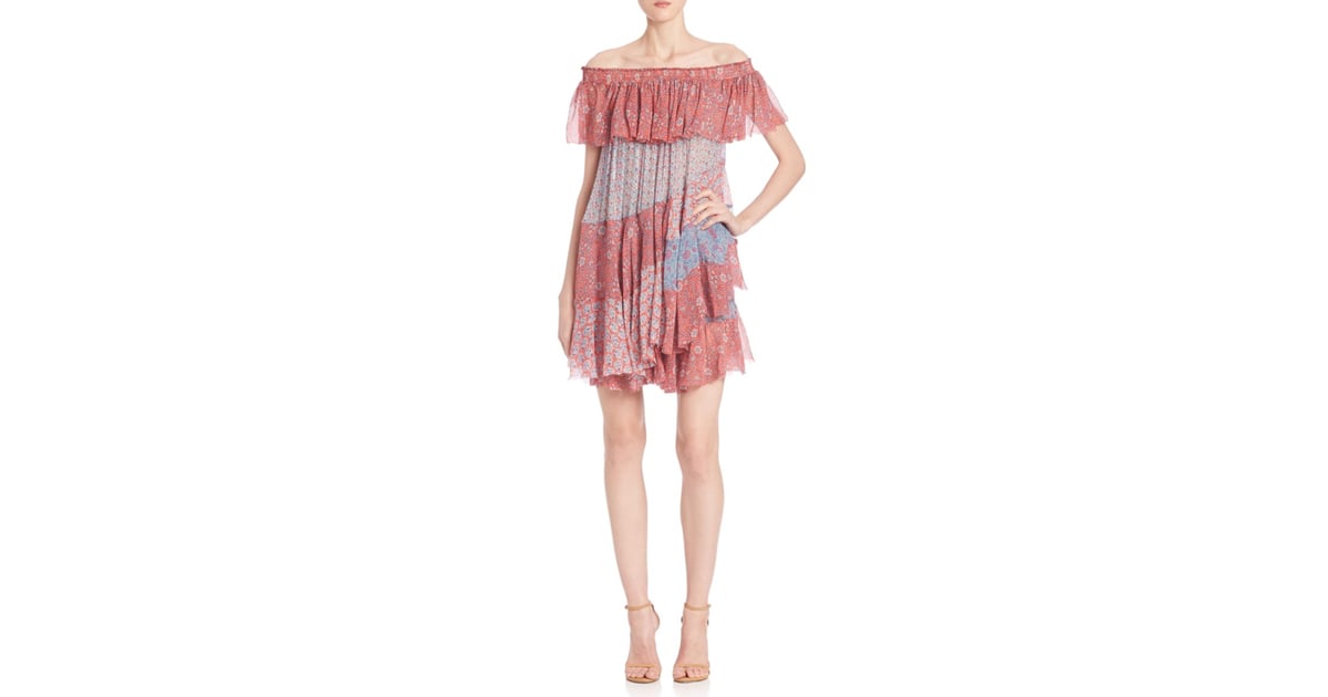 Rebecca Taylor Amanda Off the Shoulder Dress ($595) | Off-the-Shoulder ...