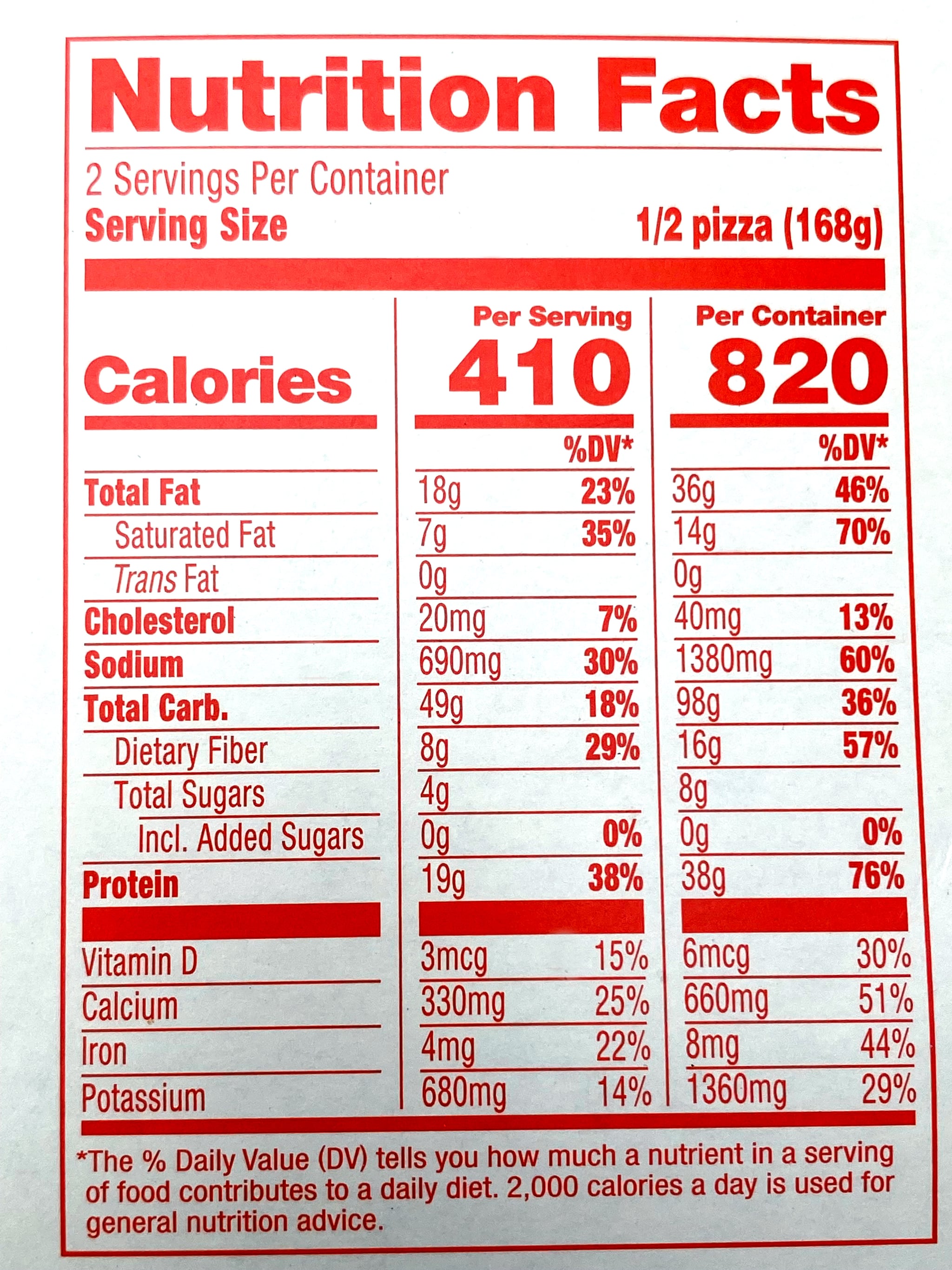 Banza Supreme Pizza Nutritional Information | Banza Now Has 2 ...