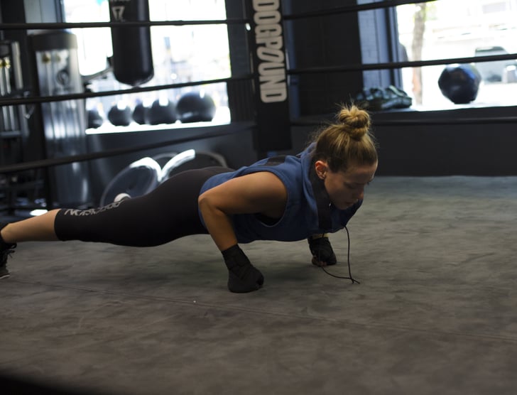 Boxerstyle pushups Easy Boxing Workout For Traveling POPSUGAR Fitness Photo 4