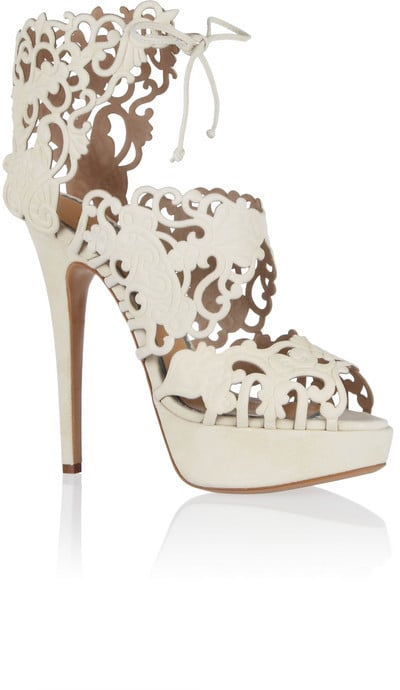 Charlotte Olympia Belinda Cutout Suede Sandals