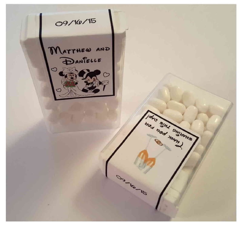 Disney Mickey and Minnie Tic Tac Labels