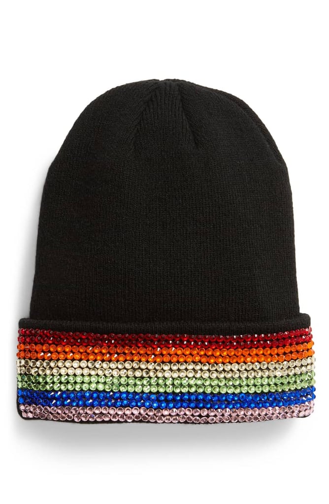 Tasha Rainbow Crystal Embellished Beanie