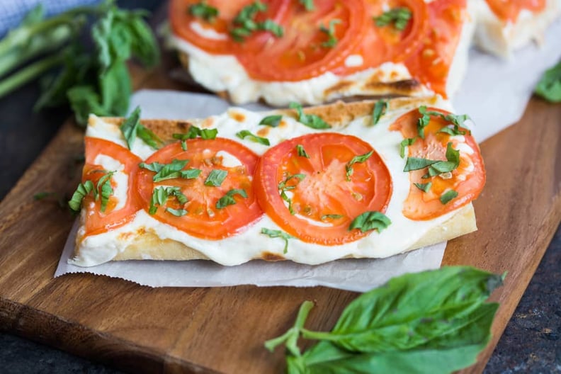 Tomato, Basil, and Mozzarella Toasts